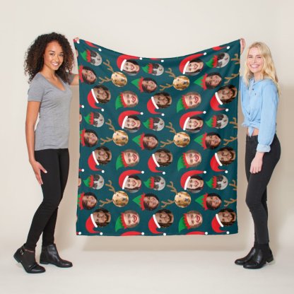 Christmas Crew Six Photos Fleece Blanket