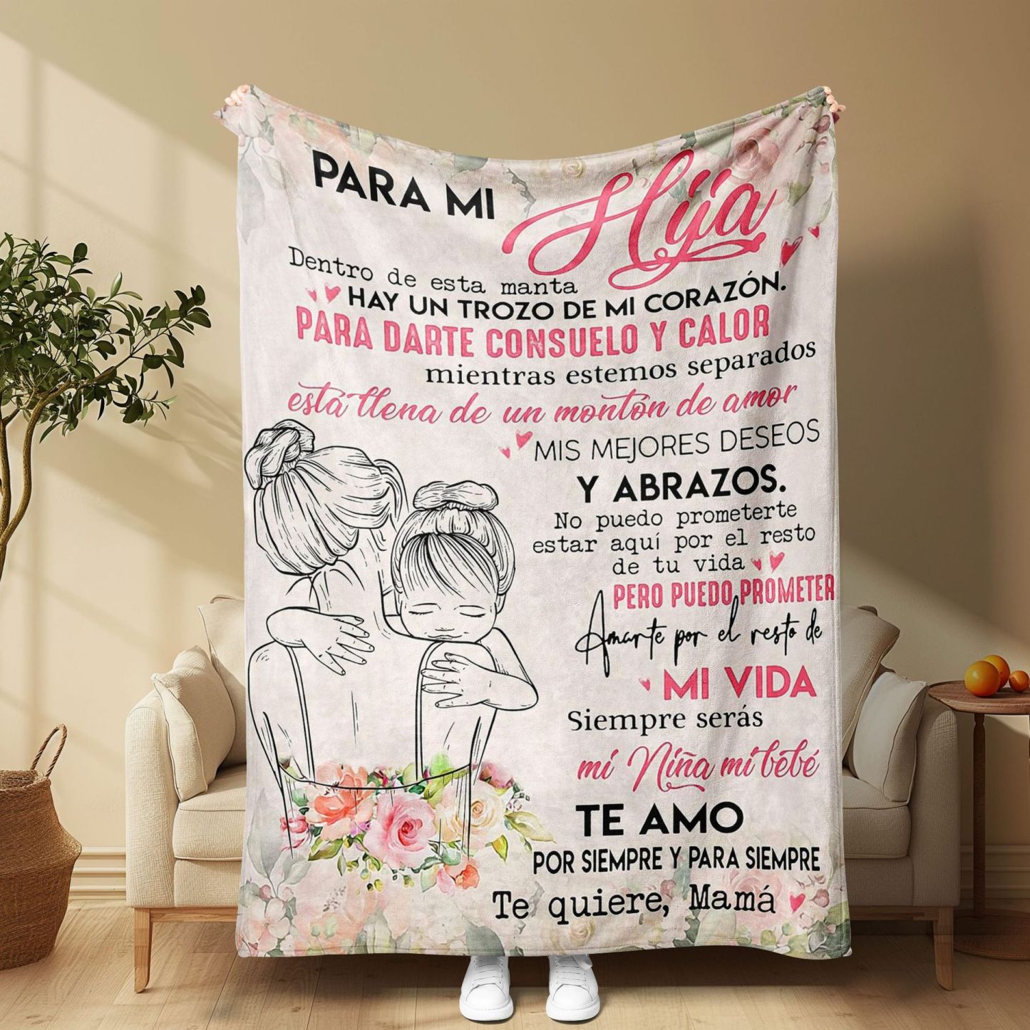 Room Decor Modern Style Letter Print Soft Flannel Blanket 