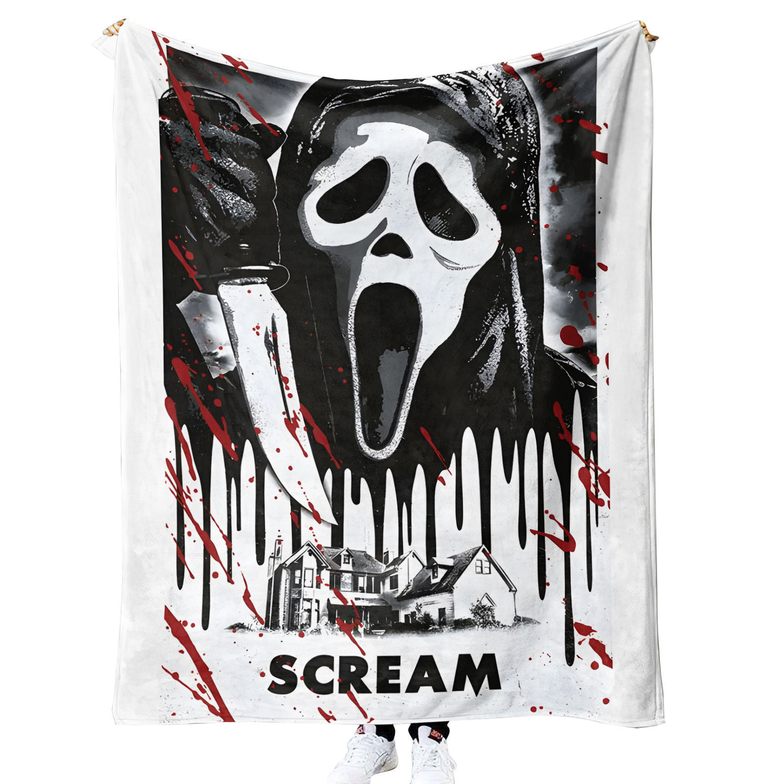 Horror Blanket Movie Ghost Throw Blanket Halloween