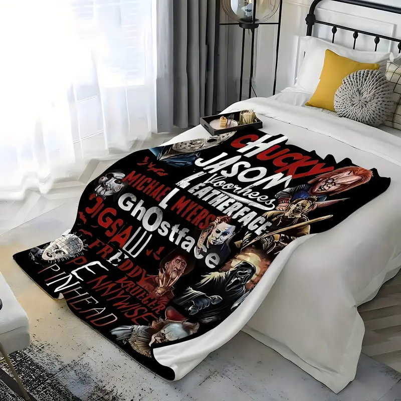 Halloween Movie Night Cozy Blanket