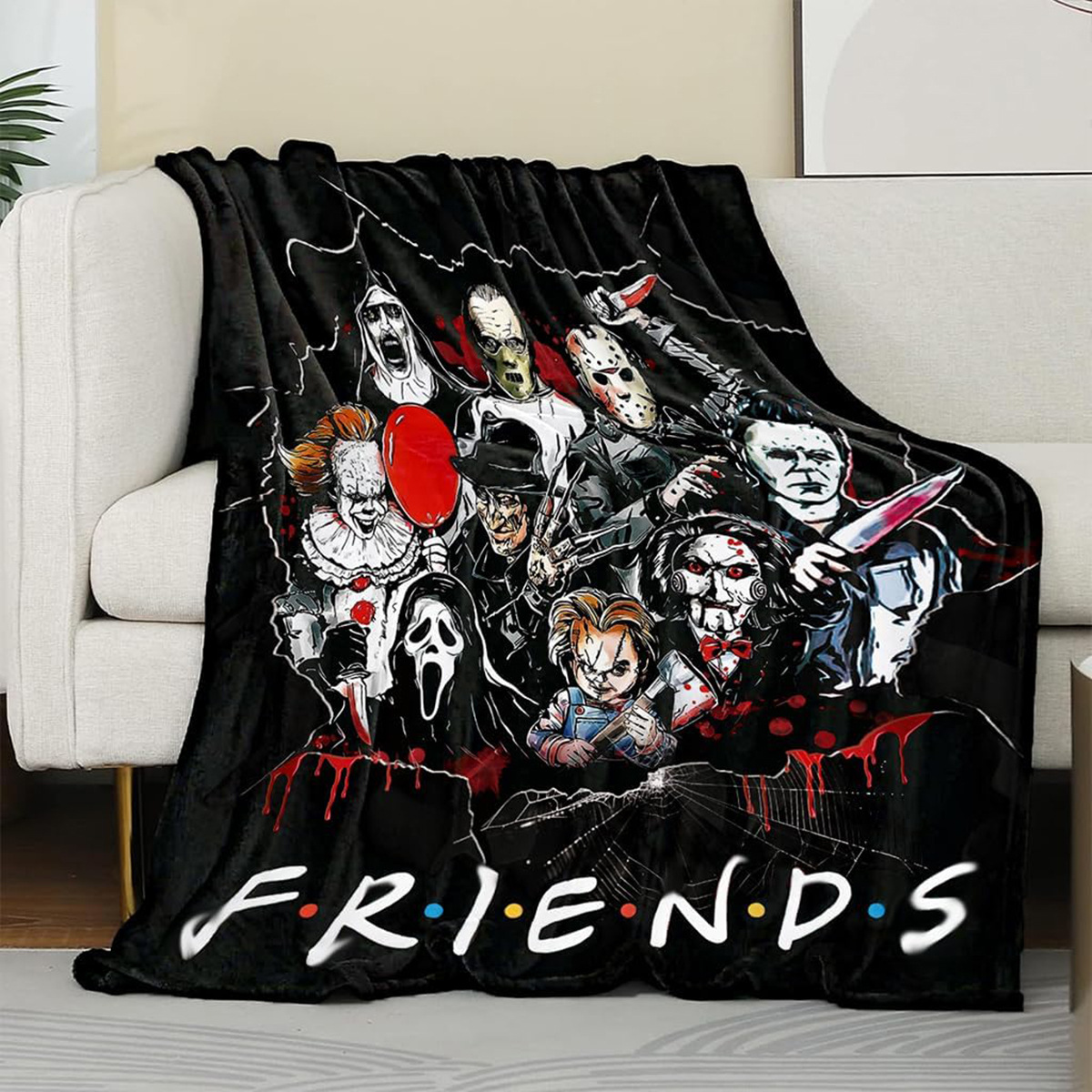 Classic Horror Movie Halloween Fleece Throw Blanket