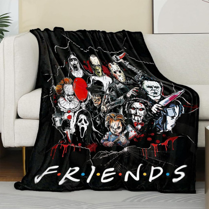 Classic Horror Movie Halloween Fleece Throw Blanket