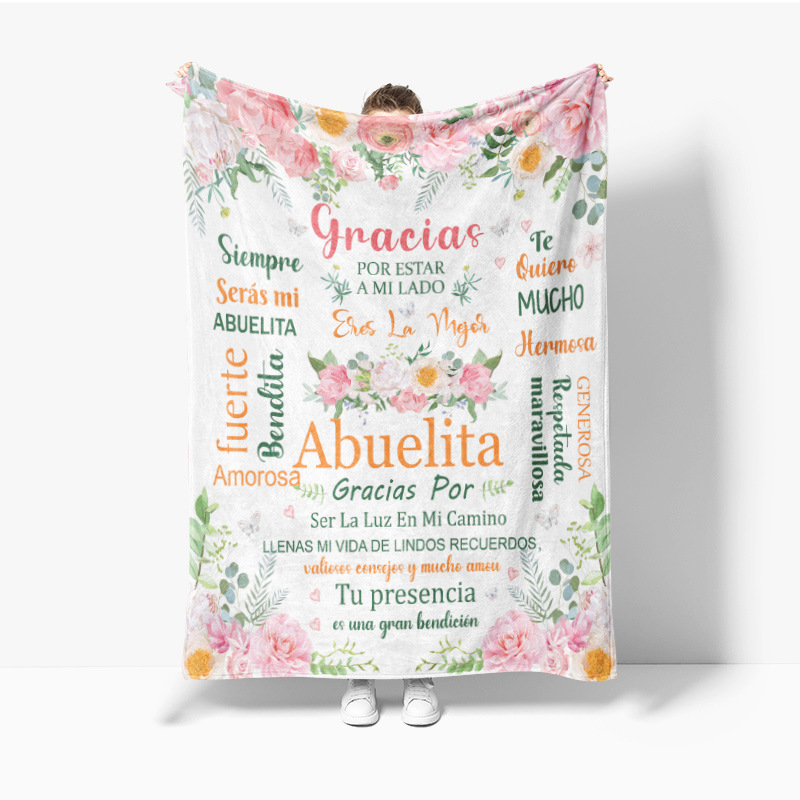 Room Decor Figure & Letter Graphic Soft Blanket
