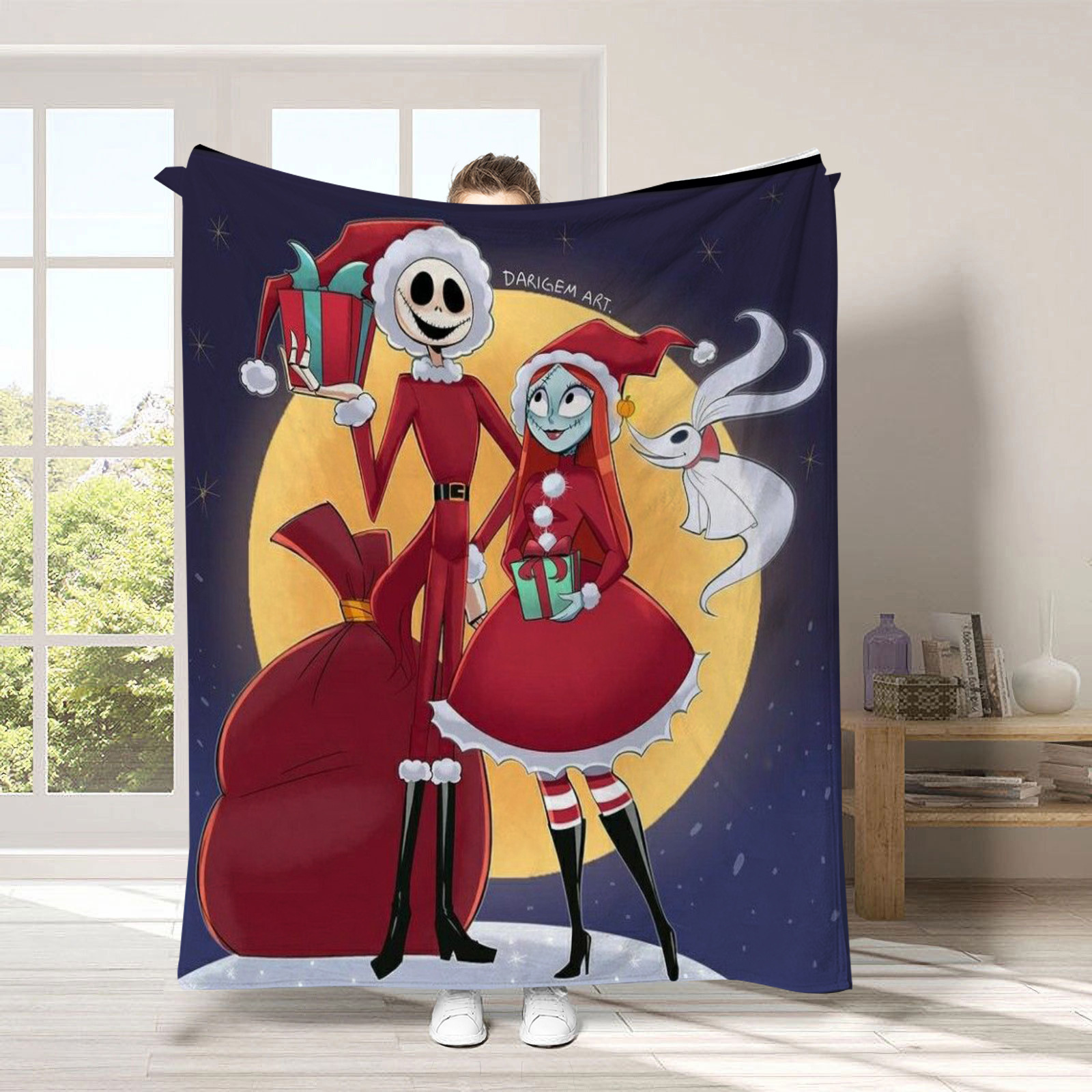 Christmas Sally Santa Flannel Blanket