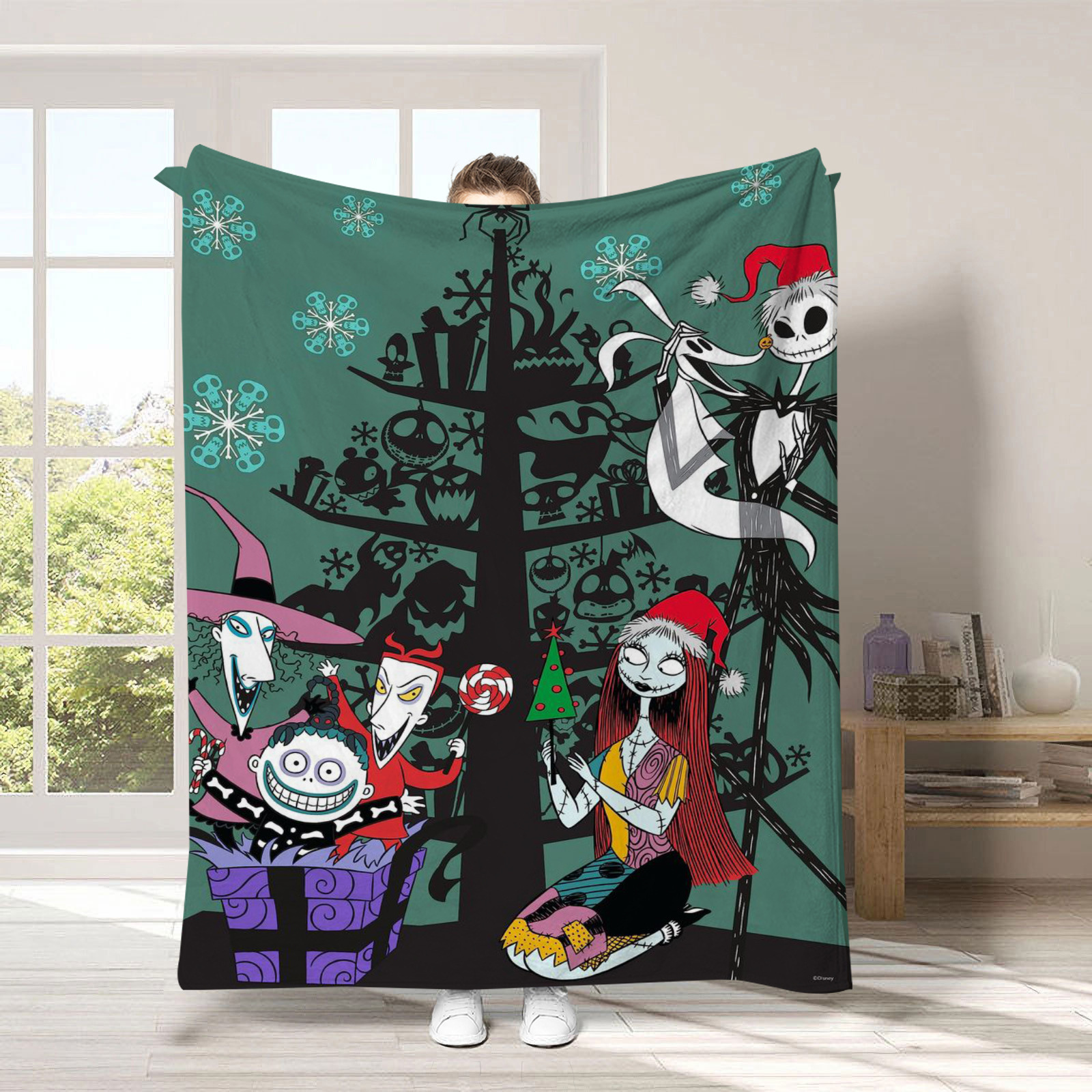 Cartoon Christmas Fuzzy Fleece Blanket
