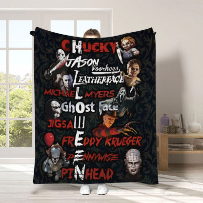 Halloween Movie Night Cozy Blanket