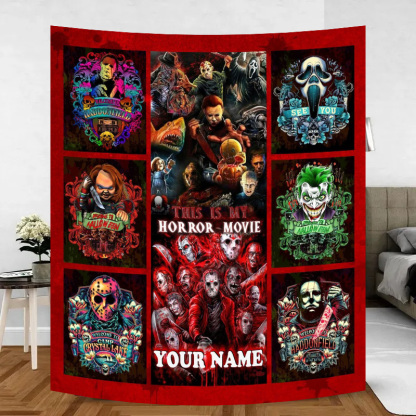 Custom Name-This is My Horror Movie Blanket