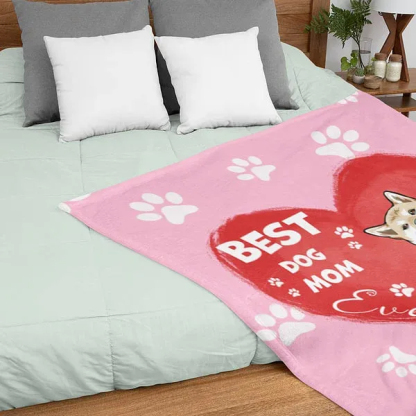 Personalized Best Cat Dog Dad Mom Soft Blanket
