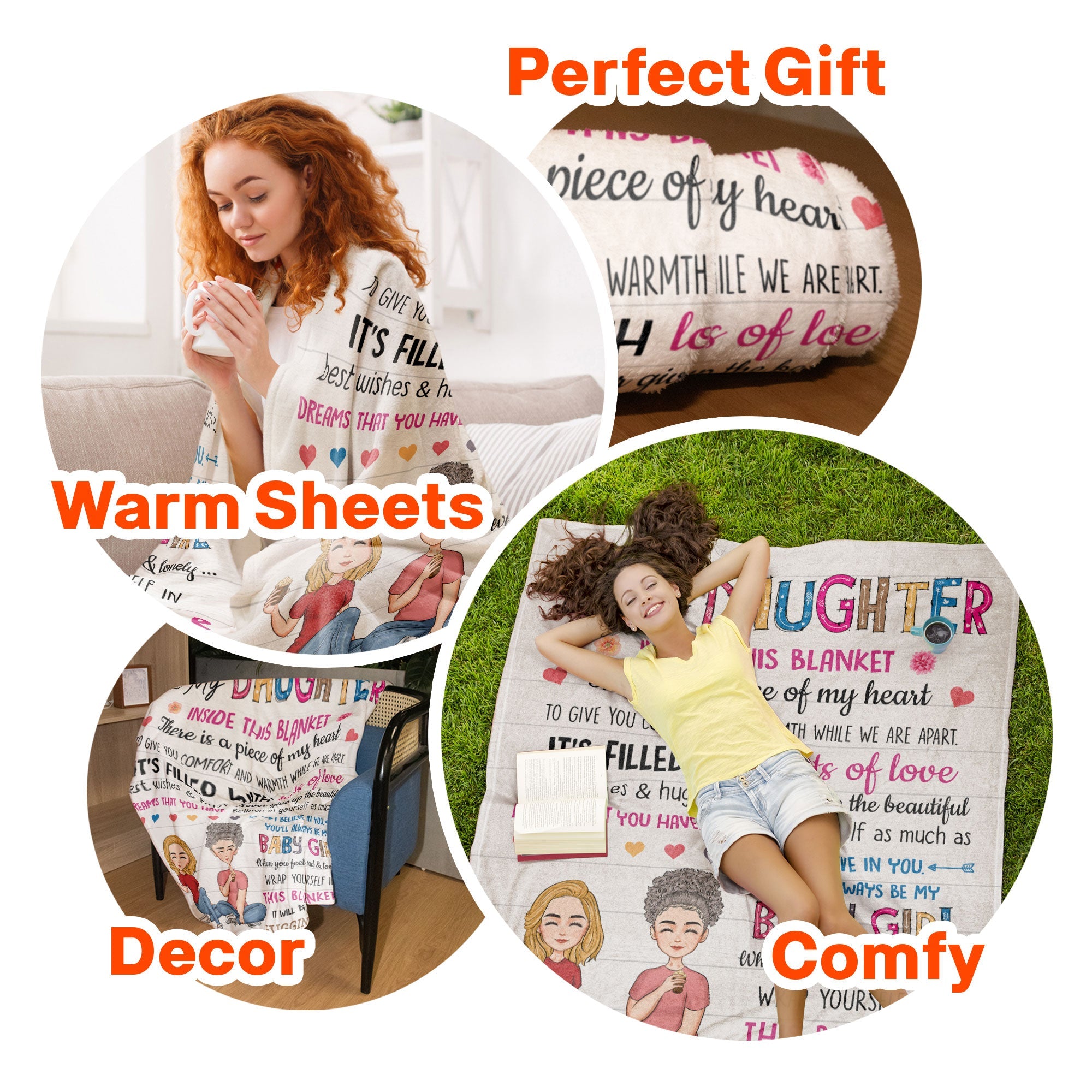 【核桃测试】To My Daughter Inside This Blanket - Personalized Blanket