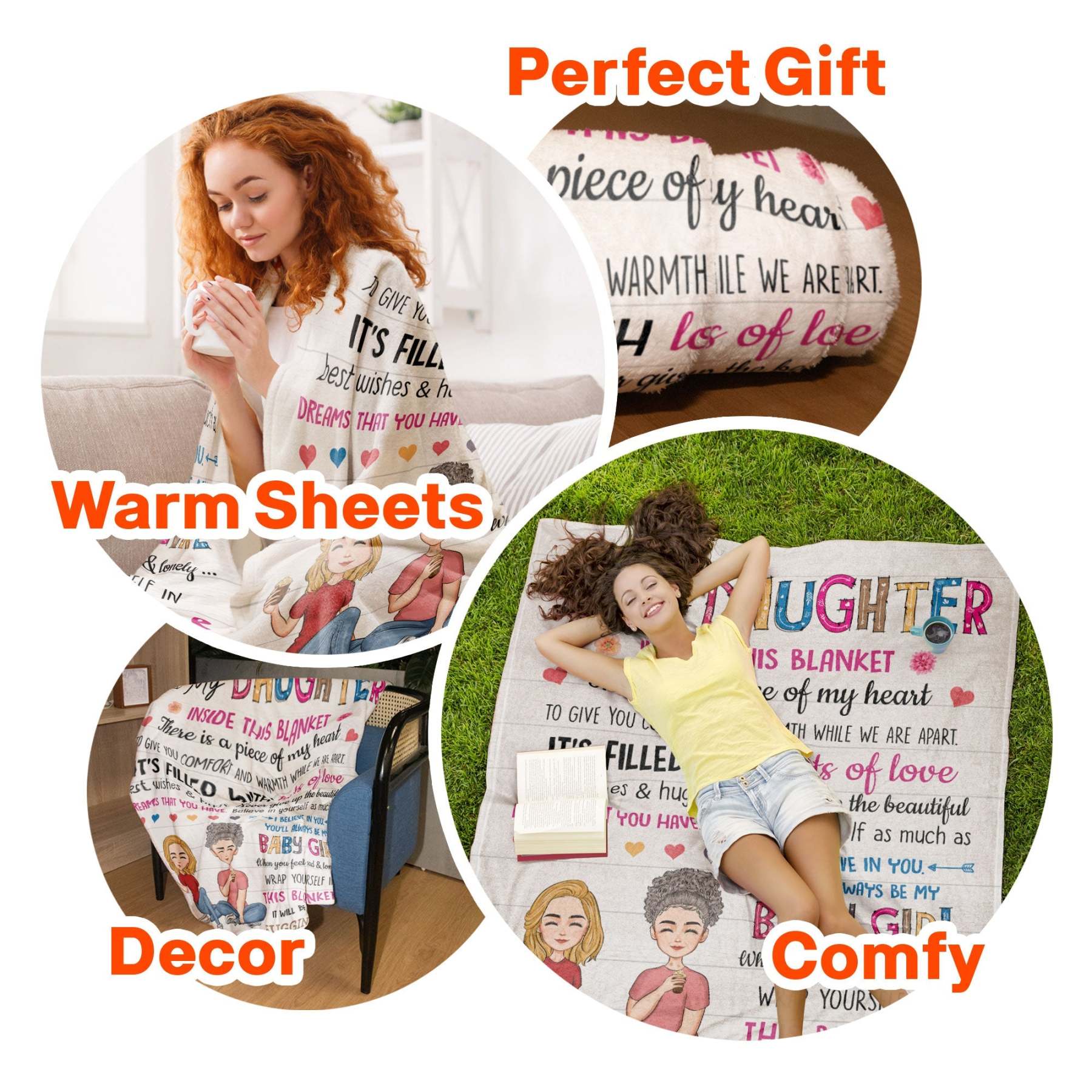 【核桃测试】To My Daughter Inside This Blanket - Personalized Blanket