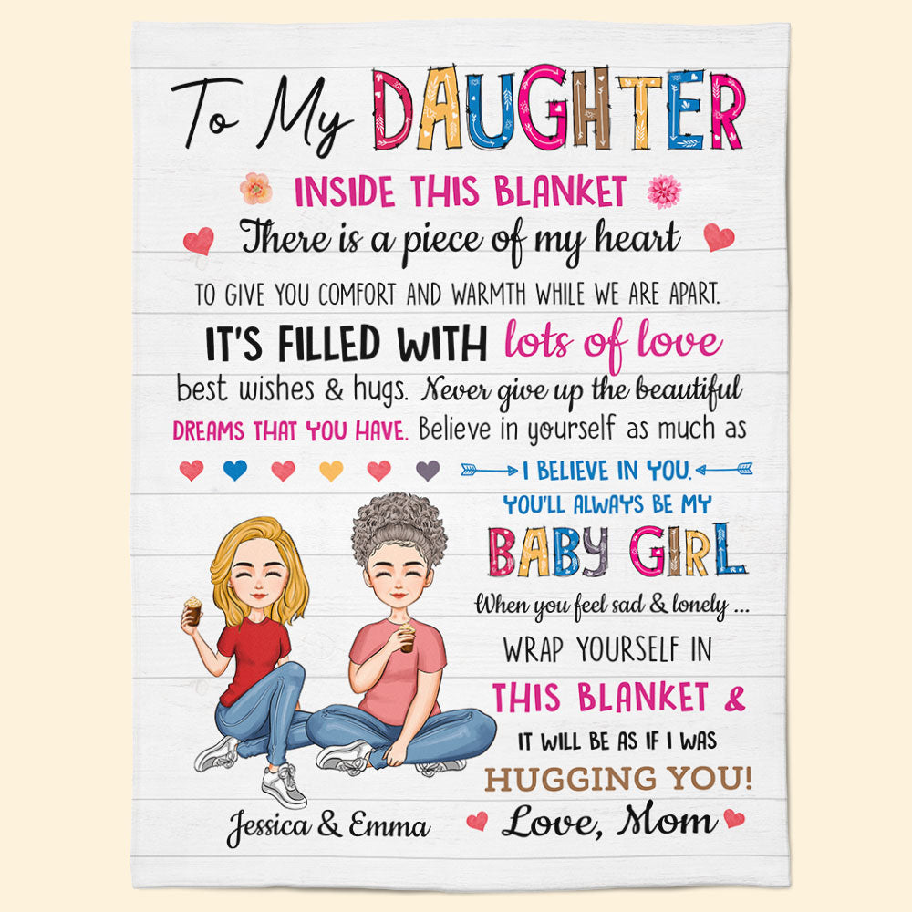 【核桃测试】To My Daughter Inside This Blanket - Personalized Blanket