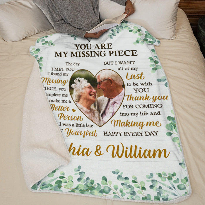 You Are My Missing Piece - Personalized Custom Blanket