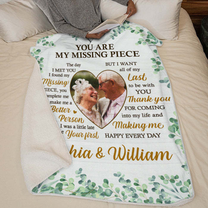 You Are My Missing Piece - Personalized Custom Blanket