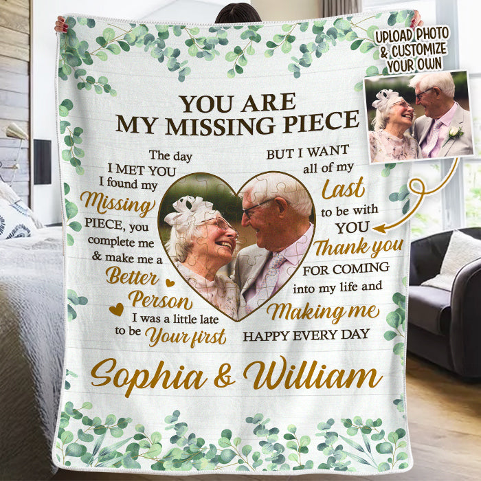 You Are My Missing Piece - Personalized Custom Blanket