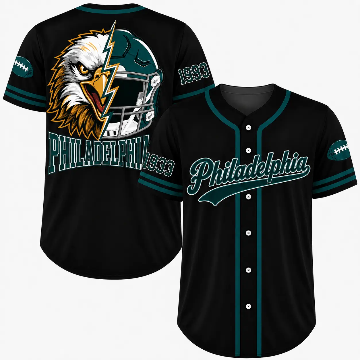 Custom Football Team Baseball Jersey