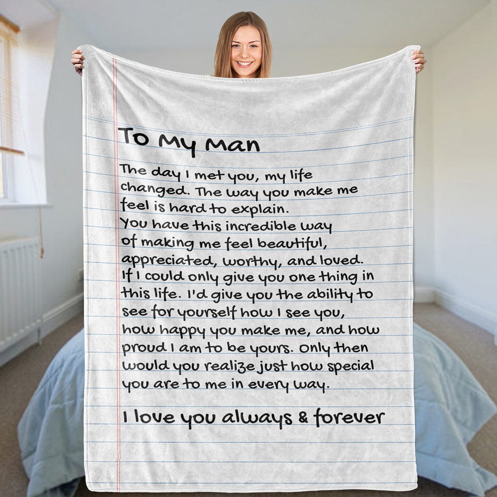 To My Man - Love Letter Blanket