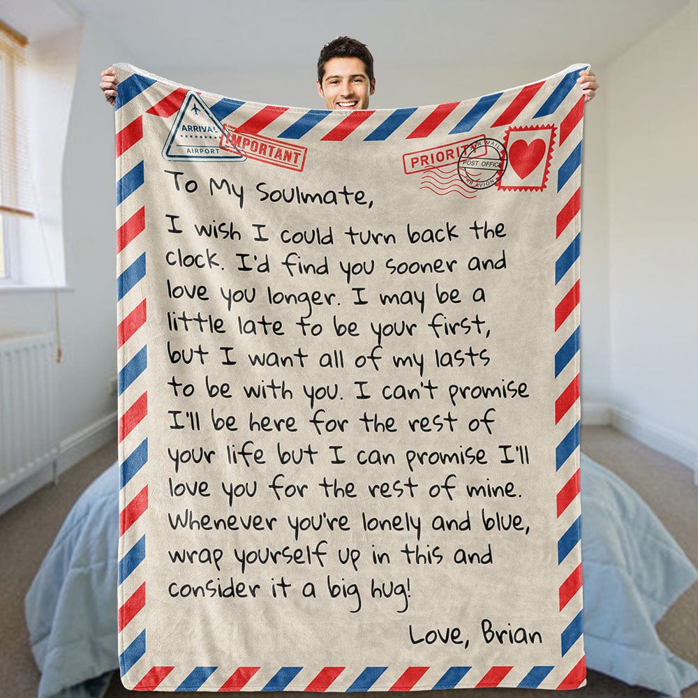 To My Soulmate - Personalized Love Letter Blanket