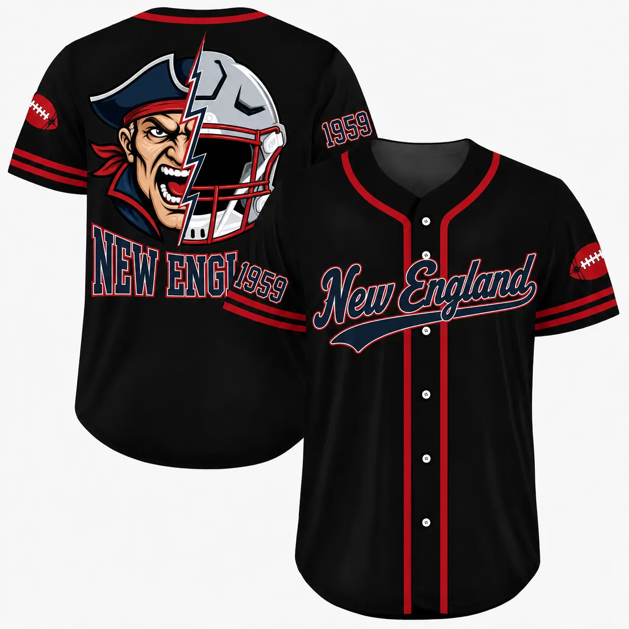 Custom Football Team Baseball Jersey