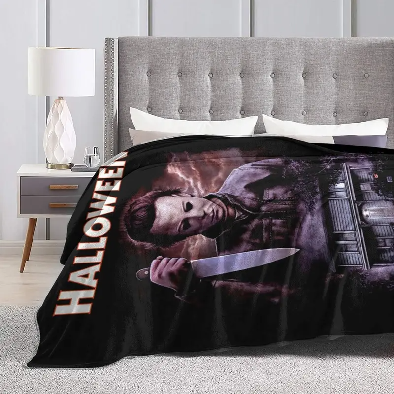 Halloween Horror Movie Throw Blanket Ultra-Soft Micro Fleece Blanket, Soft Cozy Blankets for Bed Couch Bed Sofa Living Room Young Adults Men Women Boy Girl Gift