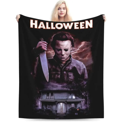 Halloween Horror Movie Throw Blanket Ultra-Soft Micro Fleece Blanket, Soft Cozy Blankets for Bed Couch Bed Sofa Living Room Young Adults Men Women Boy Girl Gift
