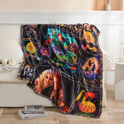 Halloween Witch Flannel Blanket