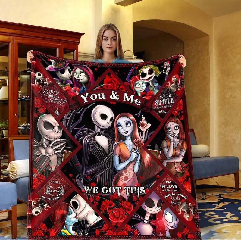 You & Me  Halloween Flannel Blanket
