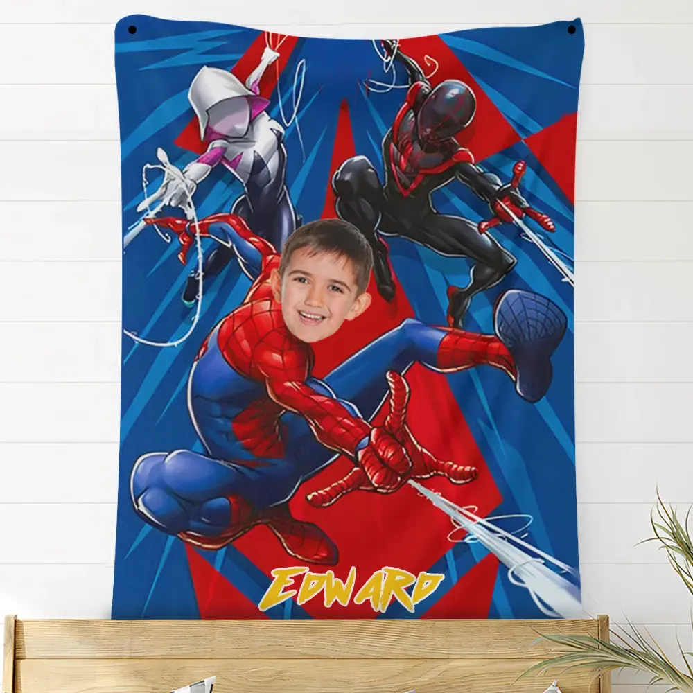Custom Name Superhero Blanket 
