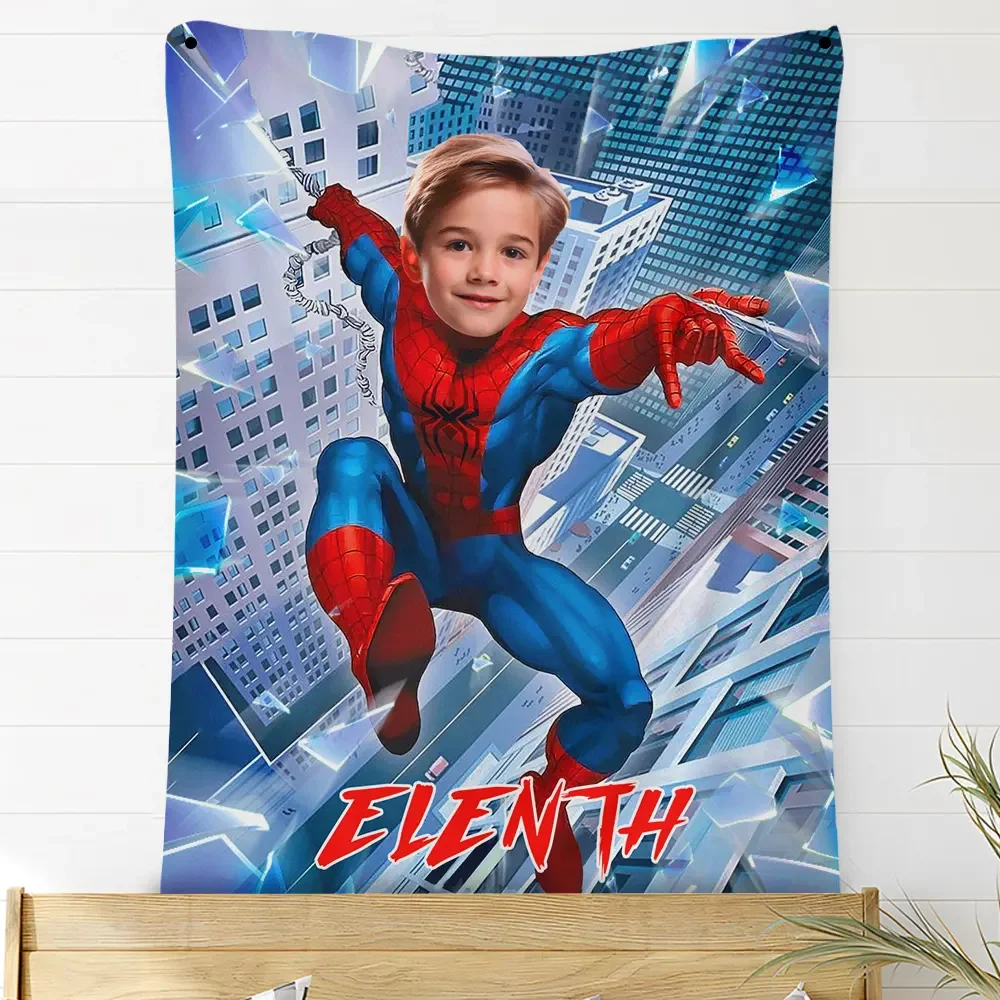 Custom Blankets Personalized Spider Customized Superhero Blanket