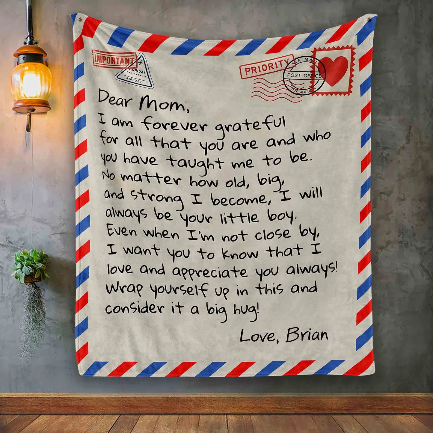 Dear Mom - Personalized Love Letter Blanket