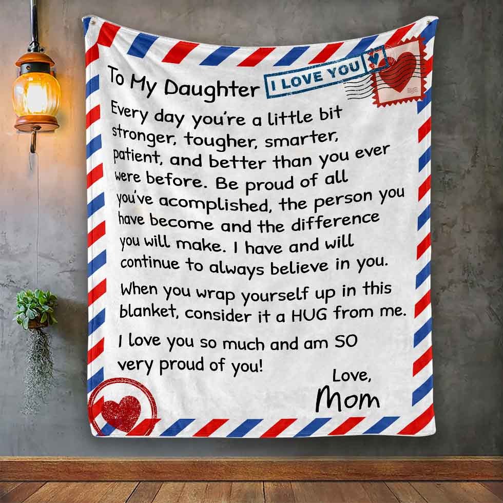 Letter Fleece Blanket - To My Daughter 
