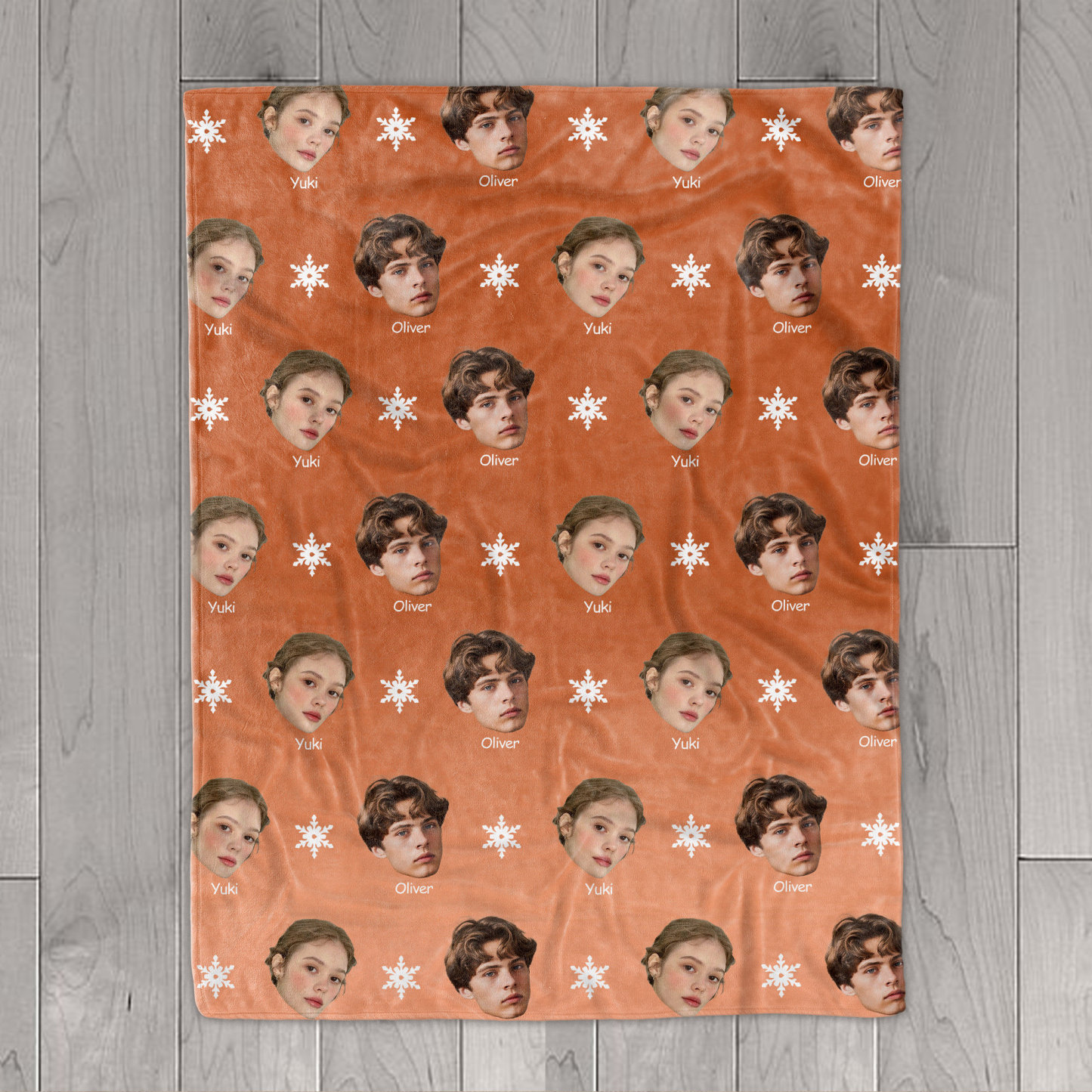 Personalized head portrait Photo Blanket