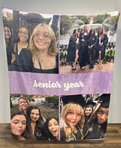 Personalized Photo Blanket, Photo Blanket with Text, Personalized Gift, Memorial Blanket, Anniversary Gift, Couples Gift