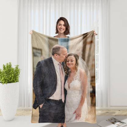Personalized Photo Blanket Father of the Bride