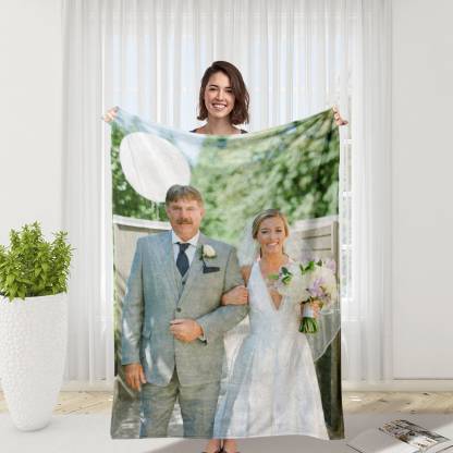 Personalized Photo Blanket Father of the Bride