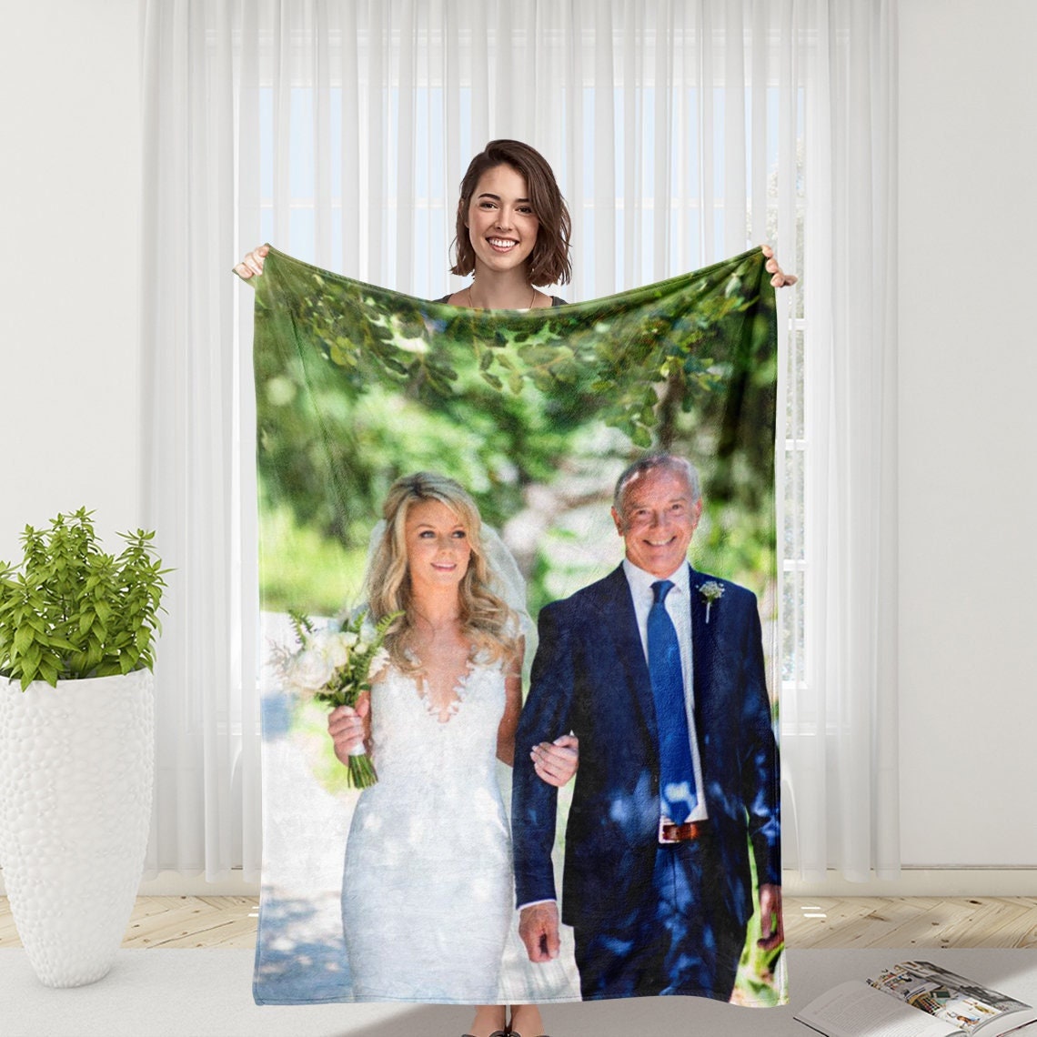 Personalized Photo Blanket Father of the Bride