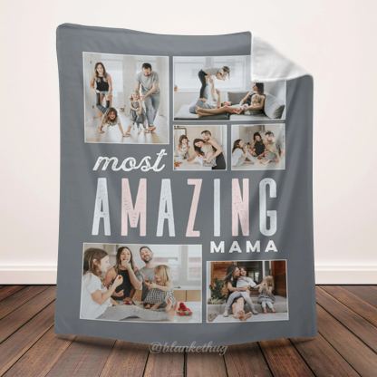 Most Amazing Mom 6 Photos Blanket