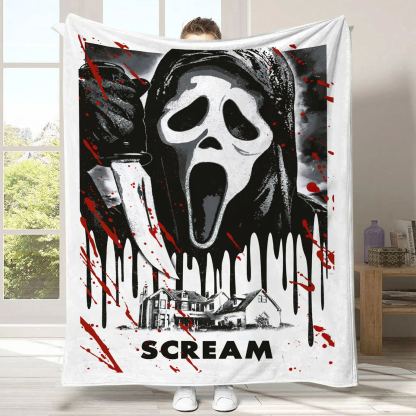 Horror Blanket Movie Ghost Throw Blanket Halloween