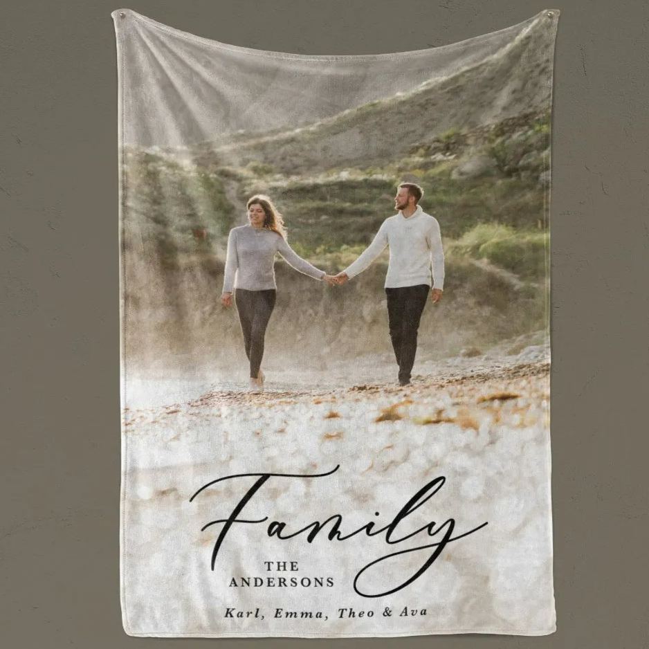 Modern Family Custom 1 Photo Blanket
