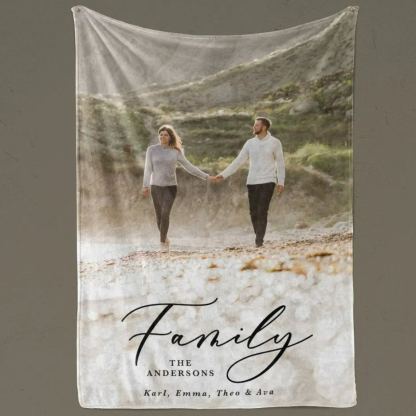 Modern Family Custom 1 Photo Blanket