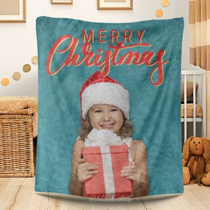 Christmas Gifts Custom 1 Photo Fleece Blanket 