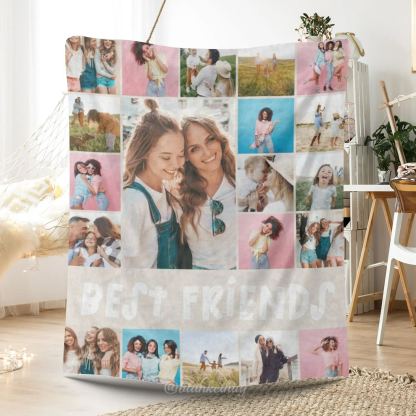 Personalized Photos Best Friends Fleece Blankets
