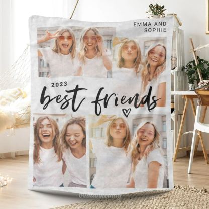 Personalized Photos Fleece Blankets for Friends 
