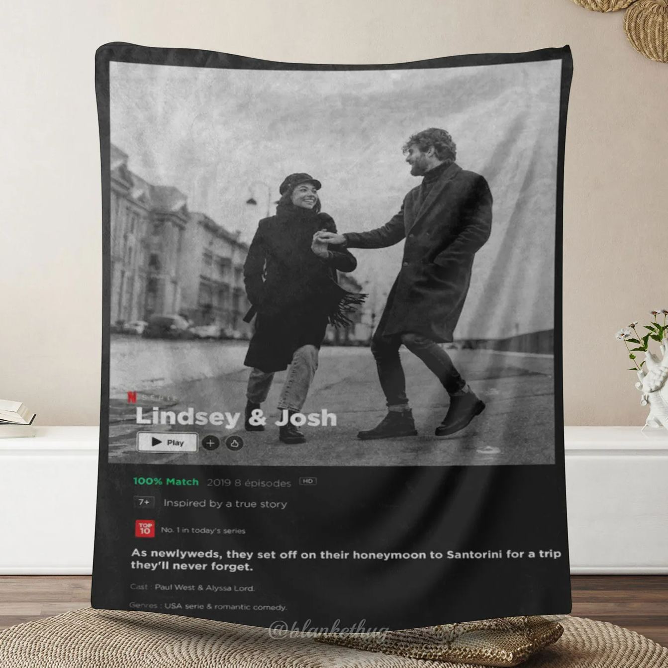 Custom Couple Movie Blanket