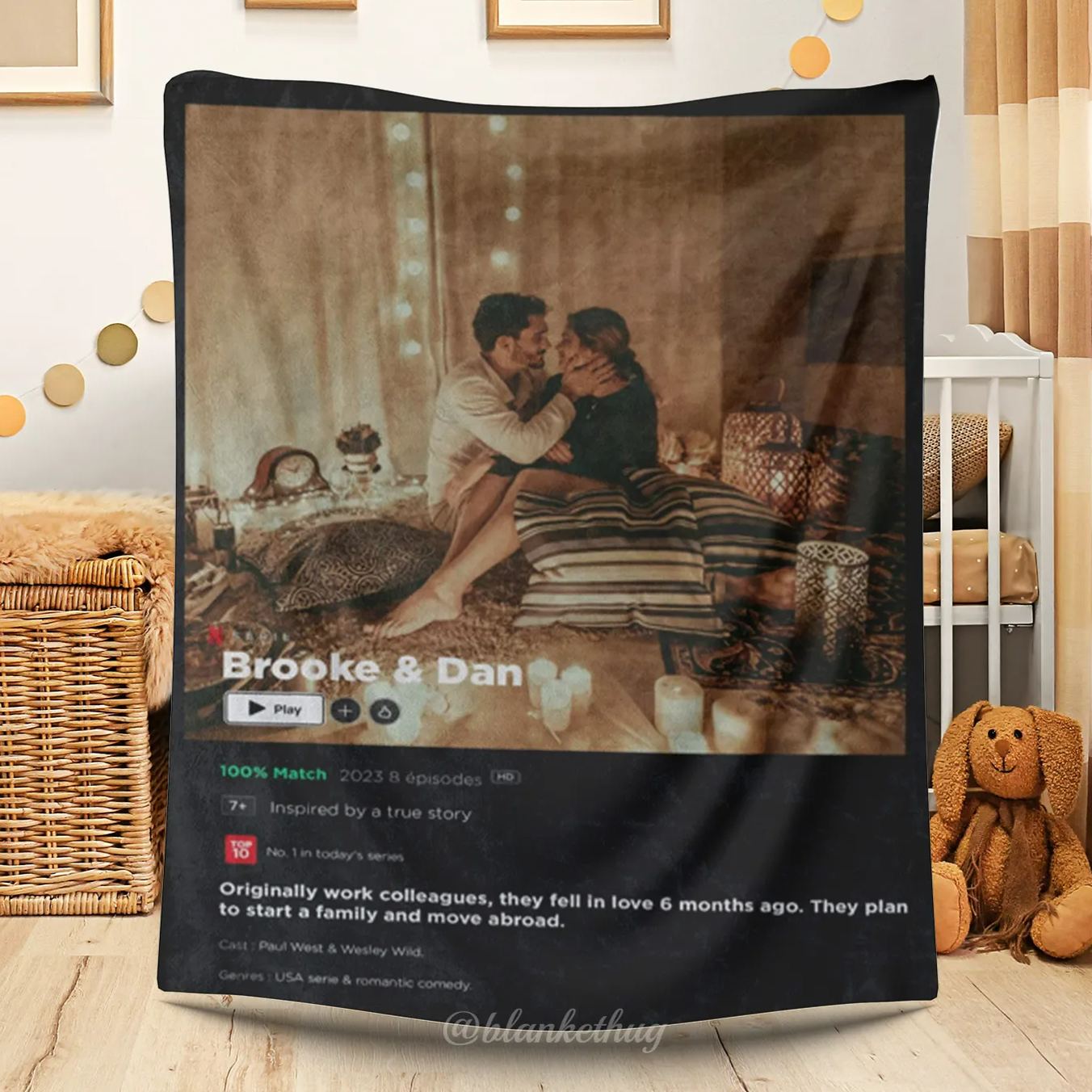 Custom Couple Movie Blanket