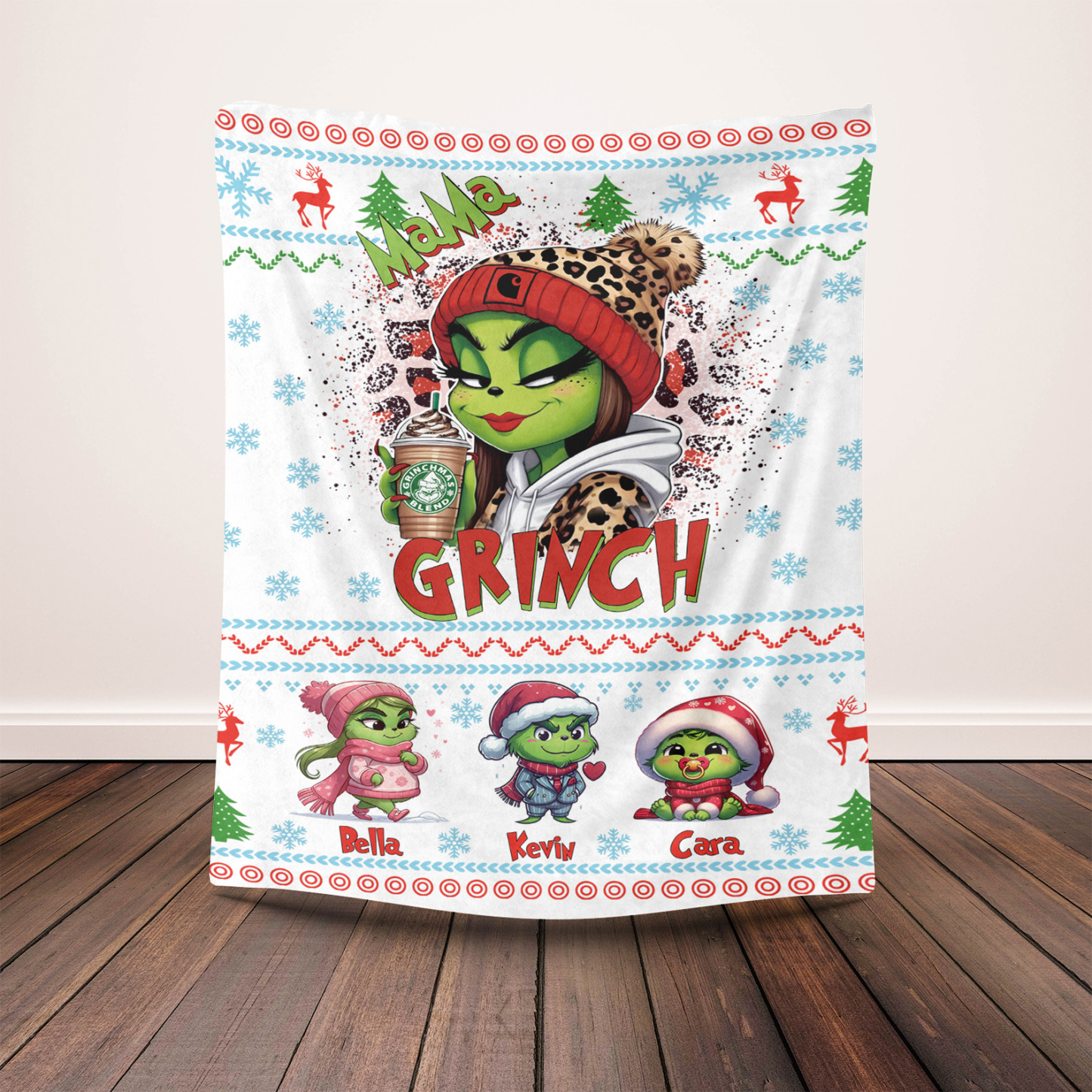 Christmas Cartoon Custom Blanket