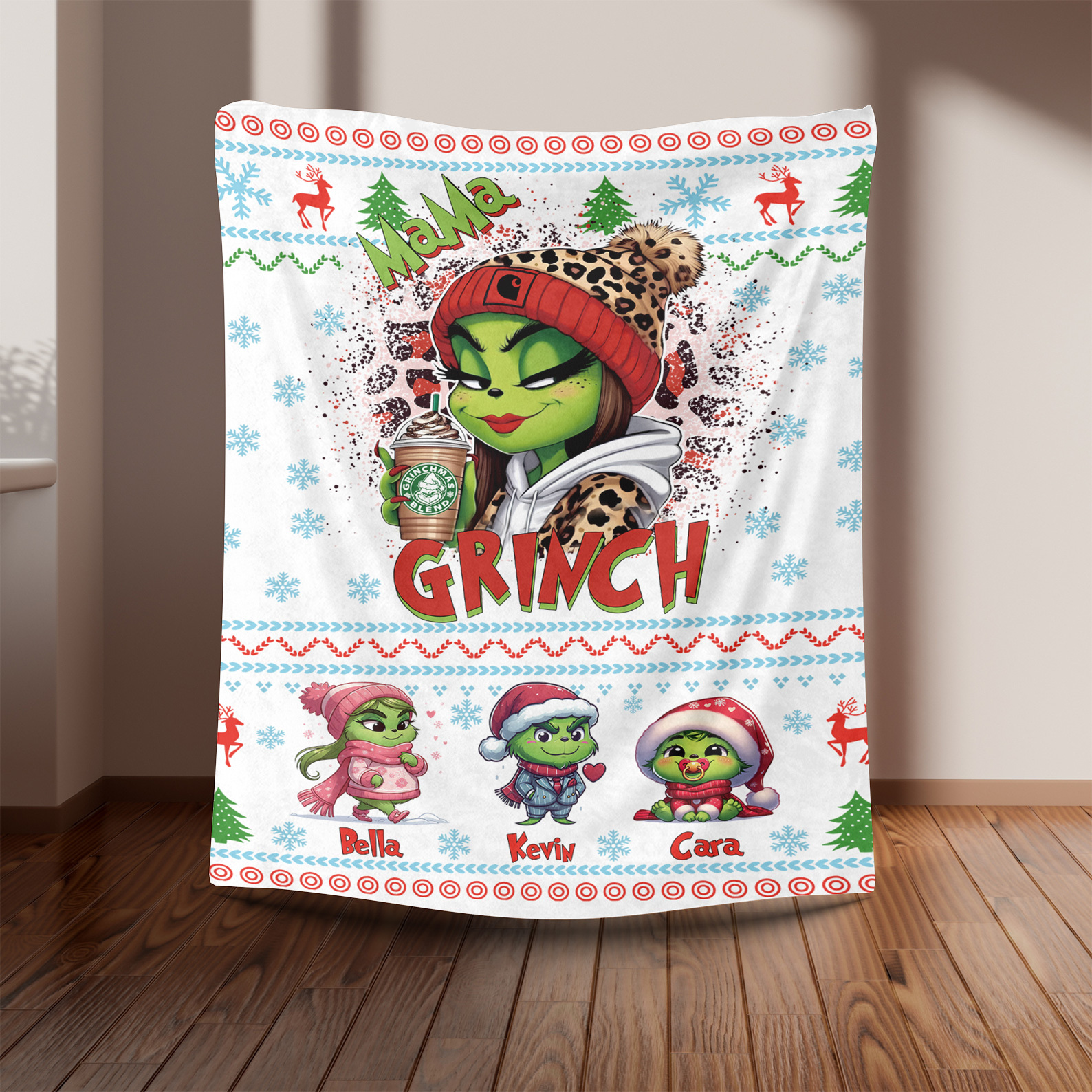 Christmas Cartoon Custom Blanket