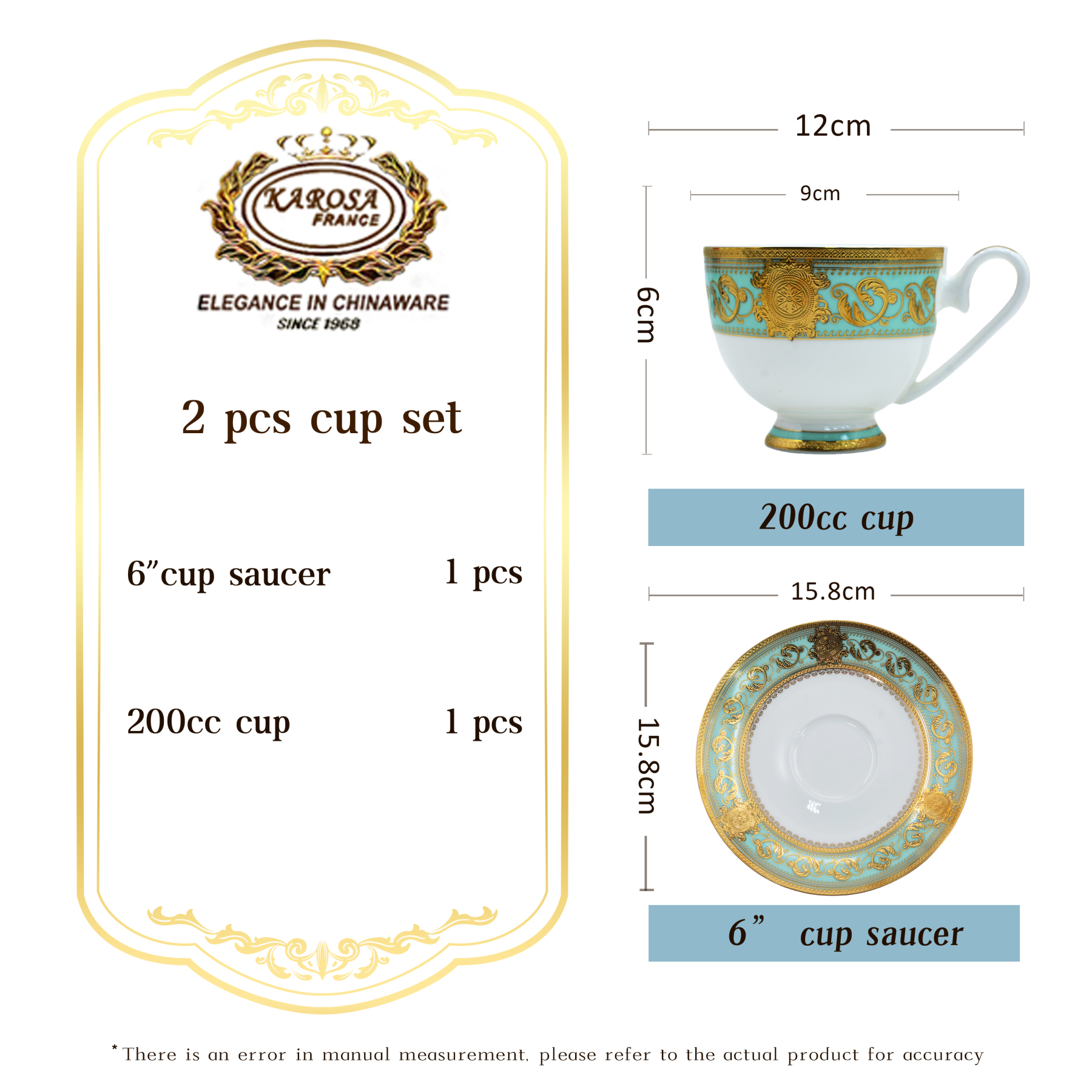 Top selling porcelain embossed gold trim coffee tea cup saucer set luxury with gift box