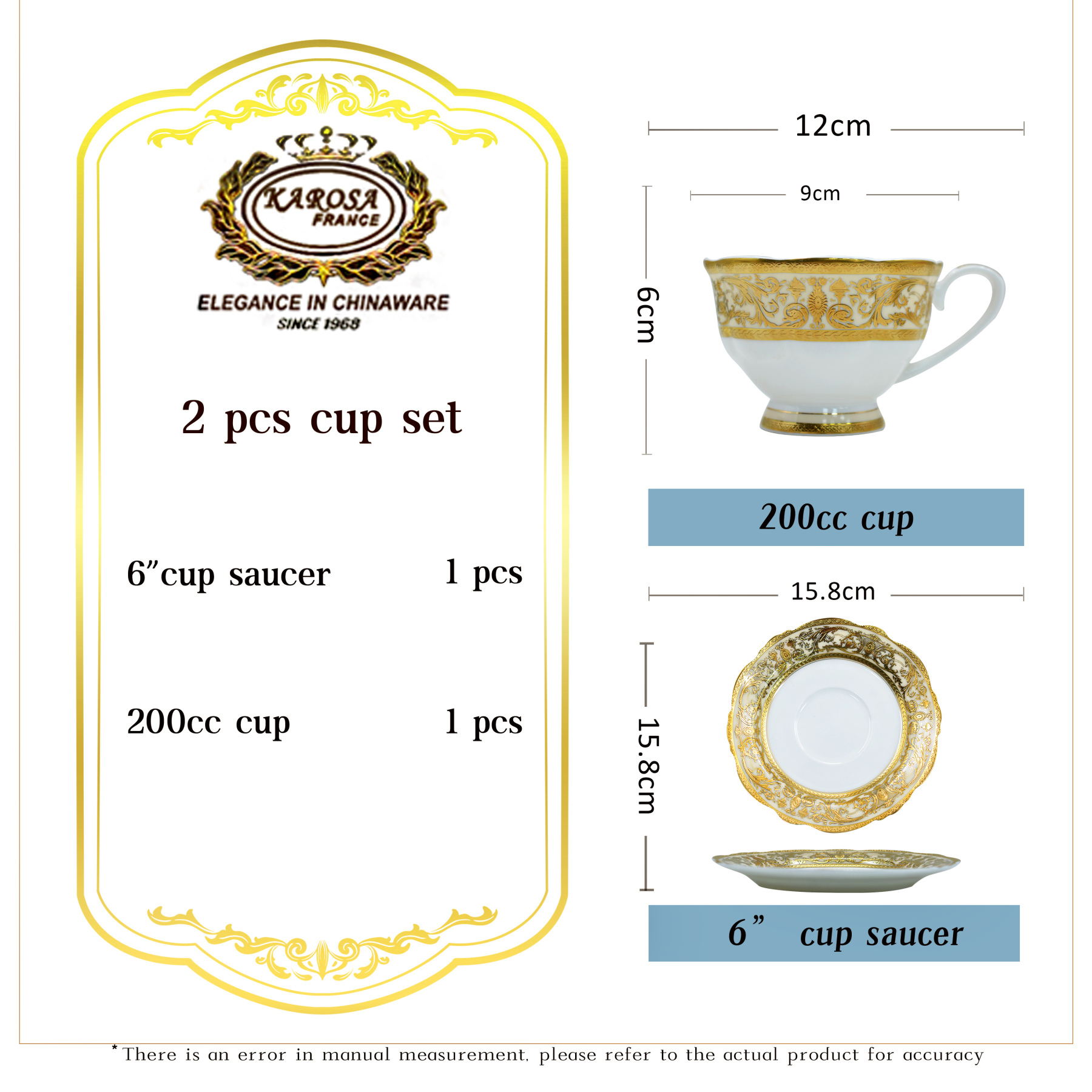 New Popular British fashion 24K embossed gold high grade bone China coffee tea cup set