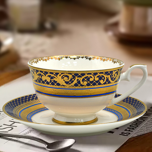 Porcelain ceramic bone china turkish coffee afternoon tea cup and saucer gift set luxury classic