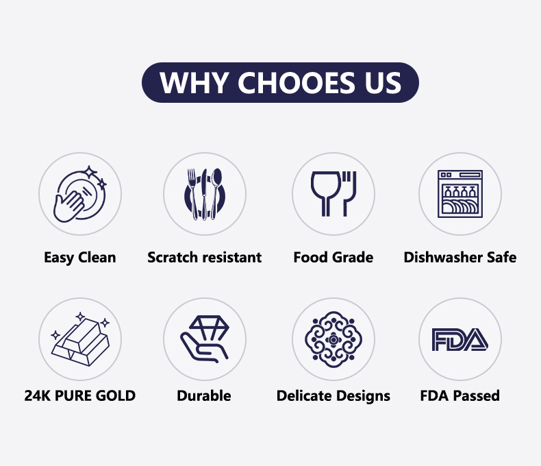 Luxury 24pcs Designer Royal Porcelain Dinner Set Bone China Ceramic Manufacturer Luxury Gold Dinnerware Set for 6 person 